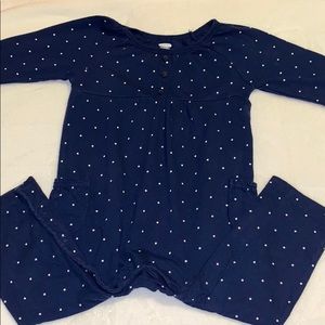 Navy blue polka dot jumpsuit